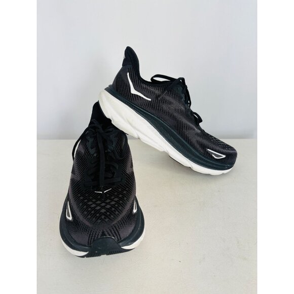 Hoka Clifton 9 Black Running Shoes, Women's Sz 10B - Picture 2 of 8